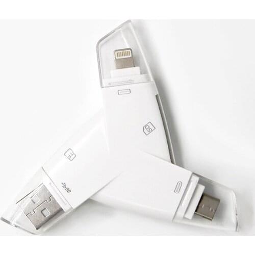NK919 3 in 1multi-function card reader TF/SD card OTG mobile phone for iphone iPad Macbook Android Camera IOS 14