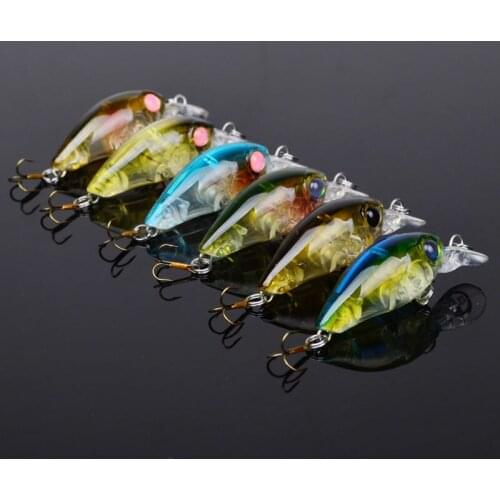 2016 New Free Shipping 6pcs/set 4.6cm/4g Fishing Lures Shallow Crankbaits Isca Artificial Bait for Fishing Spinner