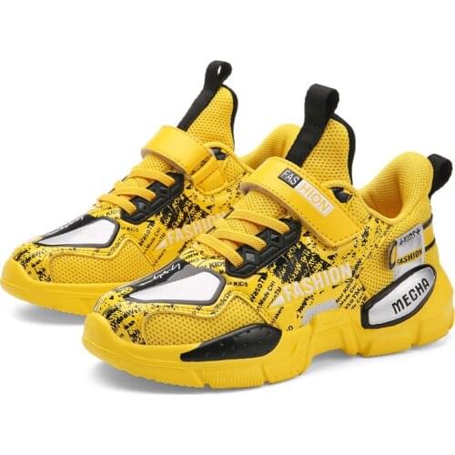 Autumn Kids Shoes Boys Sneakers Breathable Patchwork Hook&Loop Sport Running Children Shoes For Girls Casual Shoes 2020