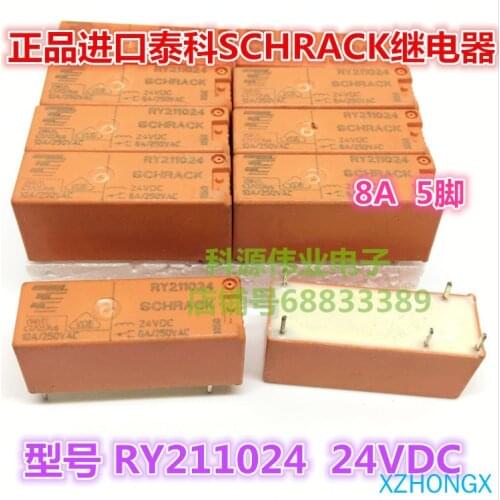 Genuino RY211024 24VDC 8A 5 pies de RY210024 24VDC