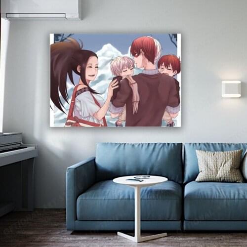 Home Decor Poster Canvas Painting Nordic Style Japanese Anime My Hero Academia Todoroki Shoto Pictures Wall Art Prints For Room