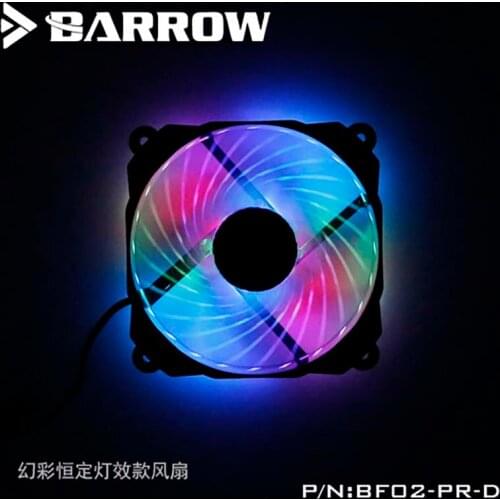 Barrow BF02-PR BF02-PR-D,PWM Rariator Fan RGB Adjustable/Unadjustable heatsink