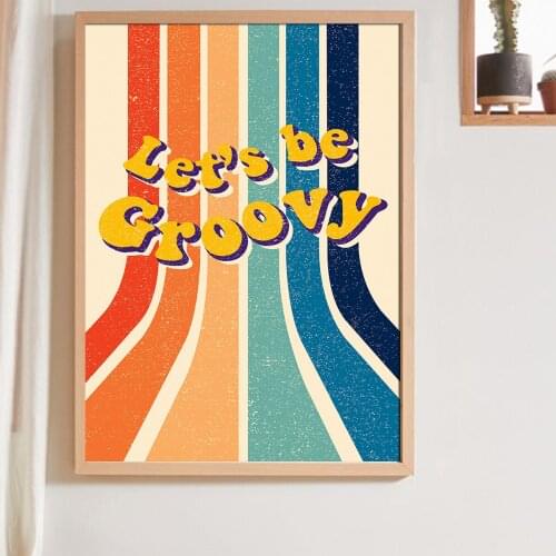 Modern Painting Colorful Rainbow Grovry Quote Pictures Canvas Print Customized Artwork Living Room Wall Art Decor DropShipp