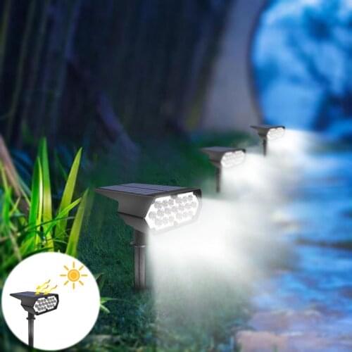 Solar Light 19 LED Outdoor Garden Wall Light IP65 Waterproof Landscape Lawn Spiked Light for Garden Party Lighting Decoration