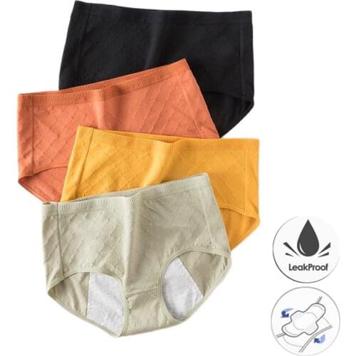 Menstrual Panties Leak-proof Underwear for Women Cotton Panties for Periods Large Size Seamless Panties for Women Mid-waist