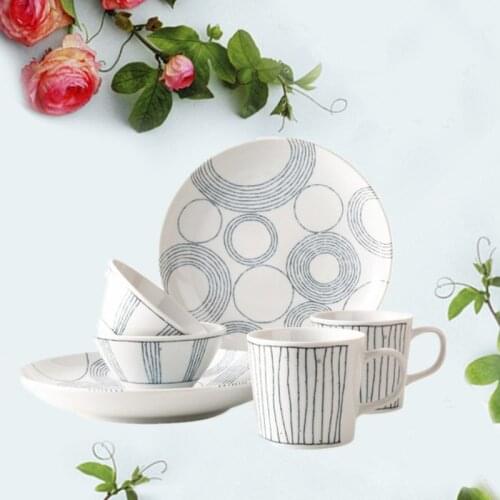 Japan Ceramic Bowl Dish Cup Food Container Imported Mug Simple Household Dinner Tray Set Porcelain Dinnerware Dining Room Sets
