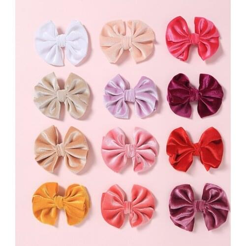 1pcs Velvet Baby Hair Clip for Girls Big Bow Headbands Hairpins for Children Girls Colorful Headclip Baby Hair Accessoires