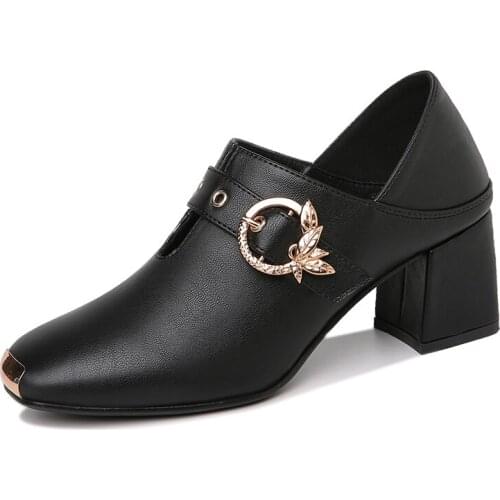 WomenS Shoes With Round Toe And Thick Heels Set Foot Solid Color Shoes WomenS Platform WomenS Shoes