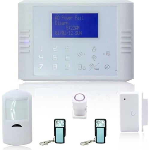 LCD Display Touch Keypad GSM+PSTN Dual Network Burglar Alarm System