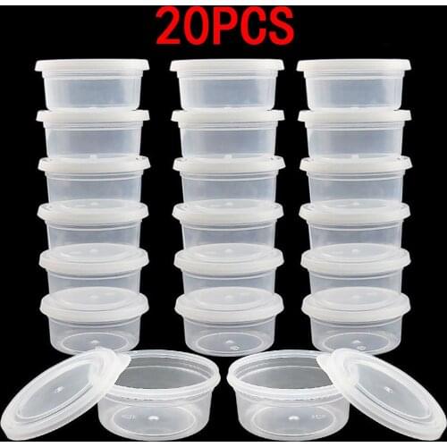 20 Pc Slime Storage Containers Foam Ball Storage Cups Containers With Lids Small Property Package Organizers Home Supplies