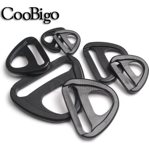 5pcs Swivel Clip D-Ring Loop Insert Buckle for Backpack Strap Belt Bag Webbing Parts Plastic Black 20mm 25mm 32mm 38mm 50mm
