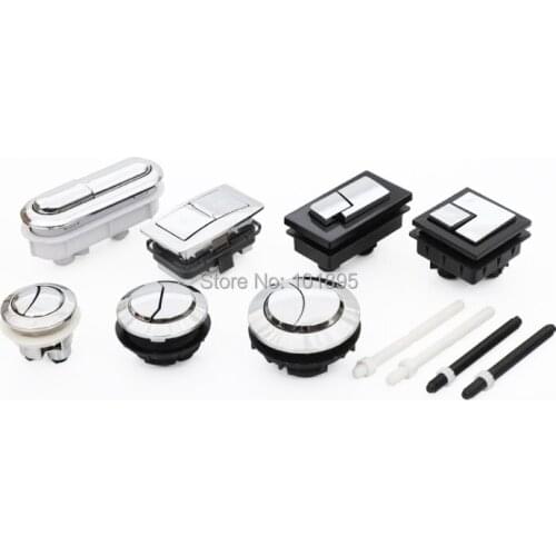 ABS Material Chrome Color Round Models of Toilet Flush Valve Button