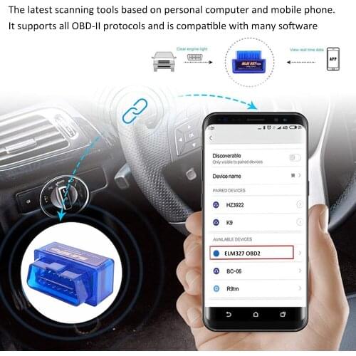 OBD2 Scanner Bluetooth ELM327 V2.1 Mini Bluetooth Auto Scanner Automotive Diagnostic Scan Tool Check Engine Light Code Reader