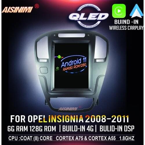 AISINIMI Android 11 Car Dvd Navi Player For OPEL INSIGNIA 2008-2013 Car audio for Tesla Style gps Multimedia Stereo Monitor