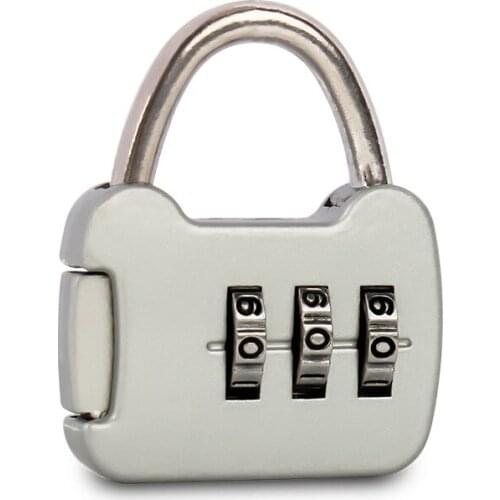 Safety Hgih Quality New Travel 3 Digit Code Safe Combination Luggage Password Lock Padlock Suitcase Travel Luggage Boxes Silver