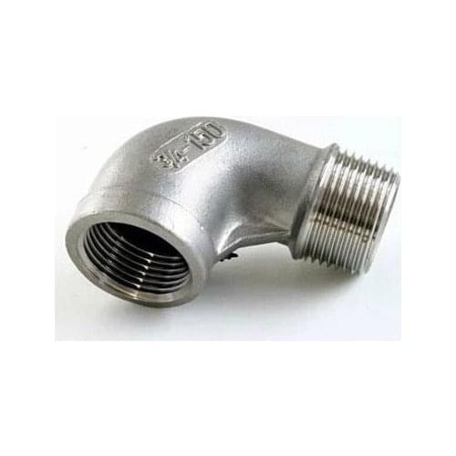 BSPT 1/8" 1/4" 3/8" 1/2" 3/4" Stainless Steel SS304 Female-Male Fuel Street Elbow Threaded Pipe Fittings For Water Gas Oil