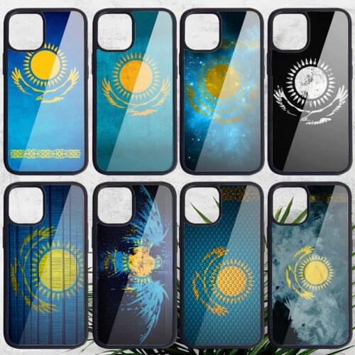 Kazakhstan flag Phone Case PC for iPhone 11 12 pro XS MAX 8 7 6 6S Plus X 5S SE 2020 XR