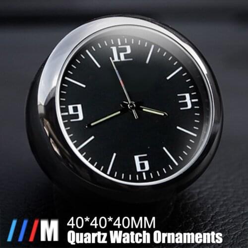 For BMW with M LOGO Car Clock Interior Luminous Electronic Quartz Watch Ornaments Mini Clock Clocks Dashboard Clock