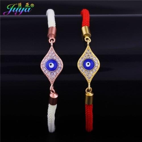 Enamel Jewelry Charm Bracelets Micro Pave Zircon Blue Evil Eye Bracelet With Adjustable Chain Women Men Fashion Turkish Jewelry