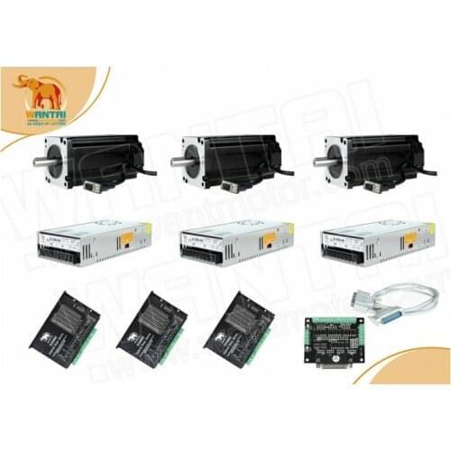 EU FREE! Wantai 3Axis servo motor 86HBM100-1000 NEMA34 encoder 1000CPR,12NM,1700oz-in make up+Closed loop system DRIVER SS880