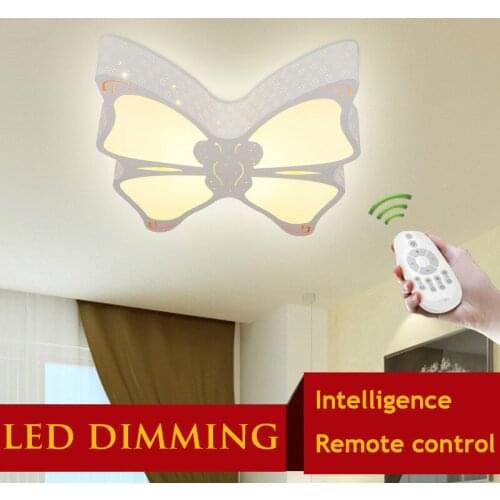 Remote control mounted curved fixture modern led chip dimming acryl round bedroom ceiling lights lighting lamp