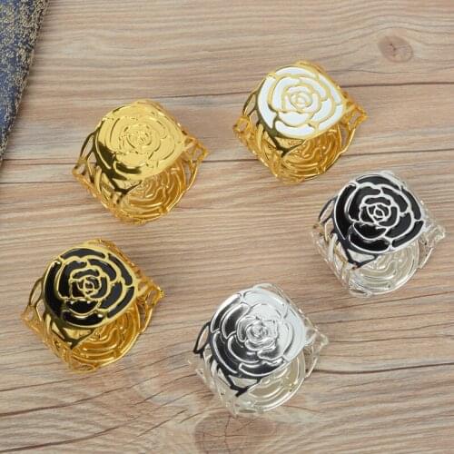 Metal Alloy Napkin Rings Gold And Silver Color For Table Decoration Table Napkin Rings Wholesale Metal Shiny Colour