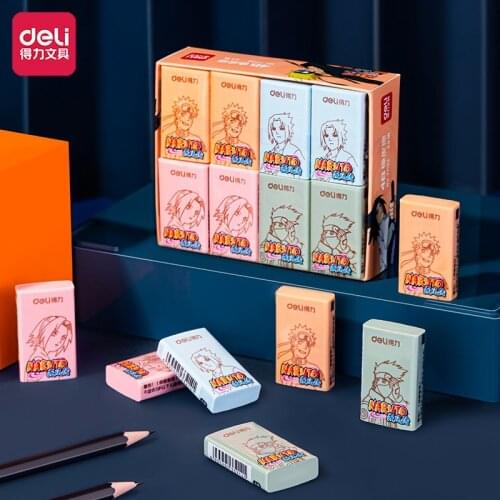 Deli Eraser 1pcs Naruto 4B Eraser Kids School Supplies Japanese Stationery Cute Prizes Novelty Items Anime Kawaii Stationery