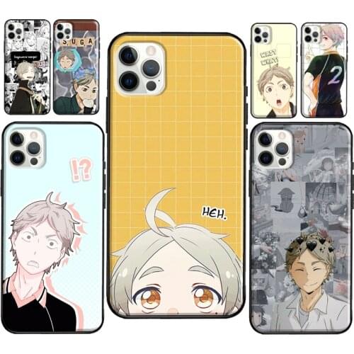 Anime Haikyuu Sugawara Koushi Soft Case For iPhone 12 11 Pro Max XS XR X 12 mini 5S SE 2020 6S 7 8 Plus Phone Cover