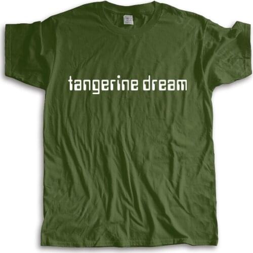 New t shirt black tops for men Tangerine Dream Tribute T-Shirt Premium Cotton Phaedra Rubycon Ricochet fashion tee-shirt male