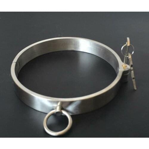 Stainless Steel Collar BDSM Bondage Neck Metal Restraints Adult Games Fetish Bdsm Tools Sex Toys For Couples Slave Collar