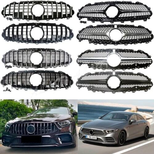 Front Racing Grille Facelift Bumper Center Grill For Mercedes-Benz CLS-Class W257 2018 2019 2020 GTR Diamond