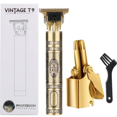 Rechargeable T9 Baldheaded Hair Clipper Hair Trimmer +Nose Hair Trimmer Electric Shaver Men Razor Cordless Barber Hair Cutting