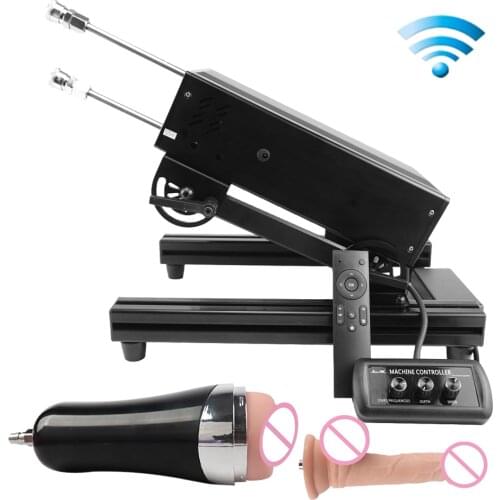 F8 New Package Quite Remote Vibrator Sex Machine,200w Strong Powerful Love Machine Vac-U-Lock Dildo Attachment for Women and men