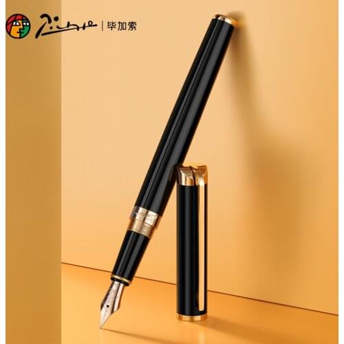 Luxury Pimio Napoli Metal Fountain Pen to School 10K Gold Nib 0.5MM High-end Fashion Pens with Gift Box for Gift Business Office