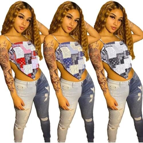 ZKYZWX Sexy Bandana Spaghetti Strap Tank Top Club Outfits Women Summer Clothing Cyber Y2k Bodycon Back Bandage Night Party Tops