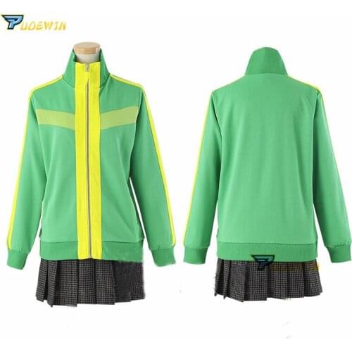 Shin Megami Tensei Persona 4 The Animation Chie Satonaka Girl School Uniform Cosplay Costume Halloween