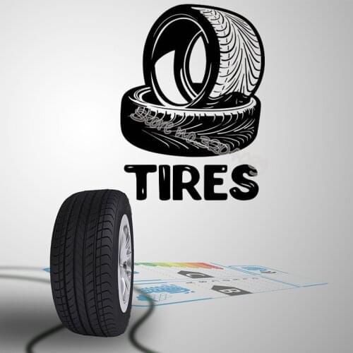 Car Tires Repair Service Wall Sticker Auto maintenance Window Decal Workshop Station Logo Garage Sign Decor Interior mural EB385