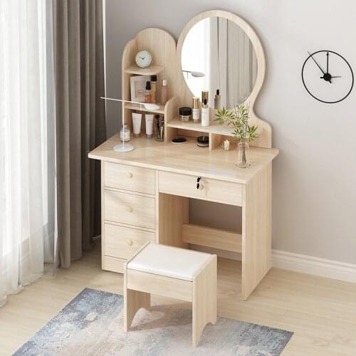 Dressing table, small apartment bedroom storage cabinet, economical assembleable dressing table