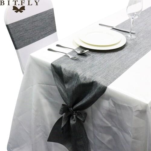 BIT.FLY High Quality Modern Table Runner Design Burlap Jute Imitated Linen Table Decorations For Wedding Party New Home Decor
