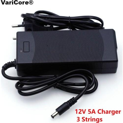 VariCore 12V 5A 3 Series 18650 Lithium Battery Charger 12.6V 5000mAh Polymer lithium battery charger DC 5.5*2.1mm