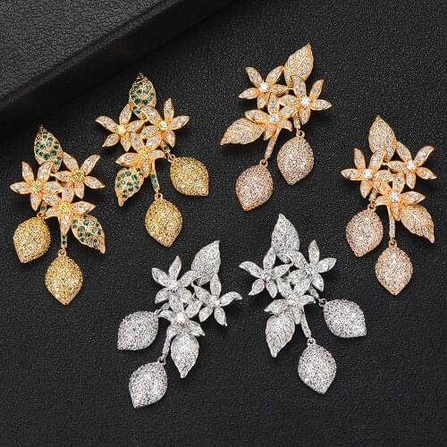 LARRAURI 2019 Charms Trendy Women Long Tassel Drops Earrings AAA Cubic Zircon Drop Earring For Women Wedding Party Accessories