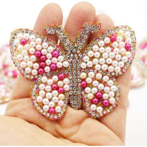 1Pcs Colorful Animals Rhinestone Patches Sewing Sequined Patch Diy Applique For Hat T-shirt Garment Stickers