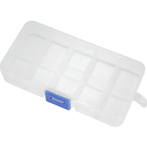 10 Grid canbe remove transparent plastic small box kit storage box jewelry jewelry box electronic components parts finishing box
