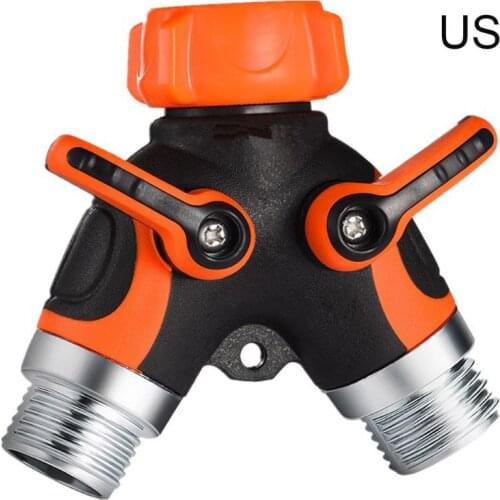2 Way Heavy Duty Garden Tap Hose Splitter Y Connector Distributor Adapter Valves