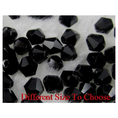 4mm 6mm 3mm 1000Pcs/lot strand Bicone Faceted Glass Cuts Looses Crystal Beads Colored white clear AB black white whhrg34