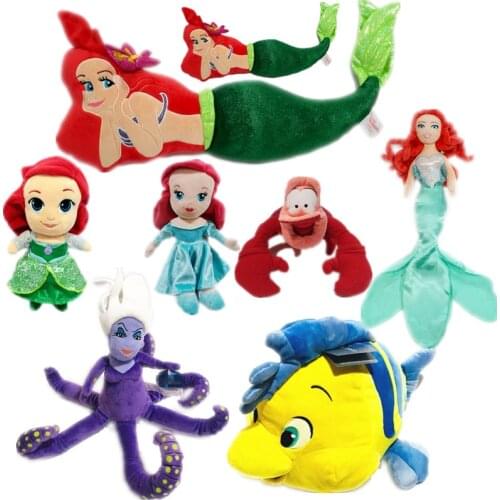 1pieces/lot plush ursuia flounder sebastian octopus lobster doll gift Childrens toys