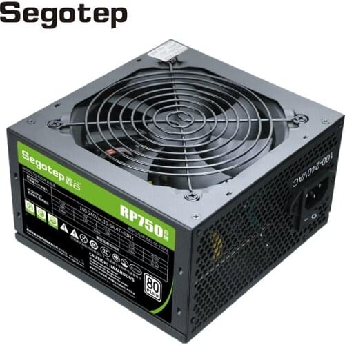 Segotep PC Power Supply Max power 750W 80plus white ATX Power Supply 96-264V 12V Active PFC Non-Modular