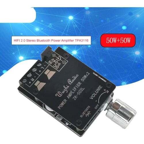 Bluetooth-compatible Wireless Audio Digital Power Amplifier Stereo Board 50Wx2 Bluetooth Amplificador Audio Modification ZK-502L