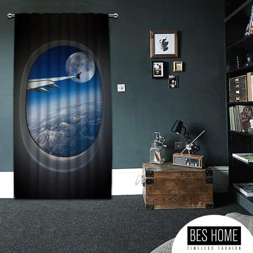 Bon mot,Flight,Window Curtain 1 panel,Blackout,Room darkering,Custom size, made to order