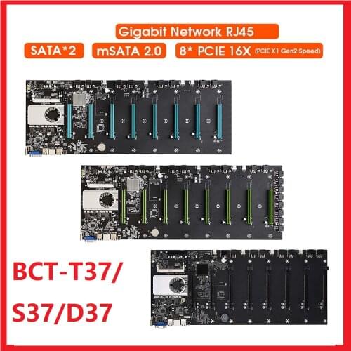 BTC-T37/BTC-S37/BTC-D37 Miner motherboard Expandable port 8 * PCIE 16X /4 * USB2.0 /DDR3 Sodimm Slot/ Support 1066/1333/1600mhz